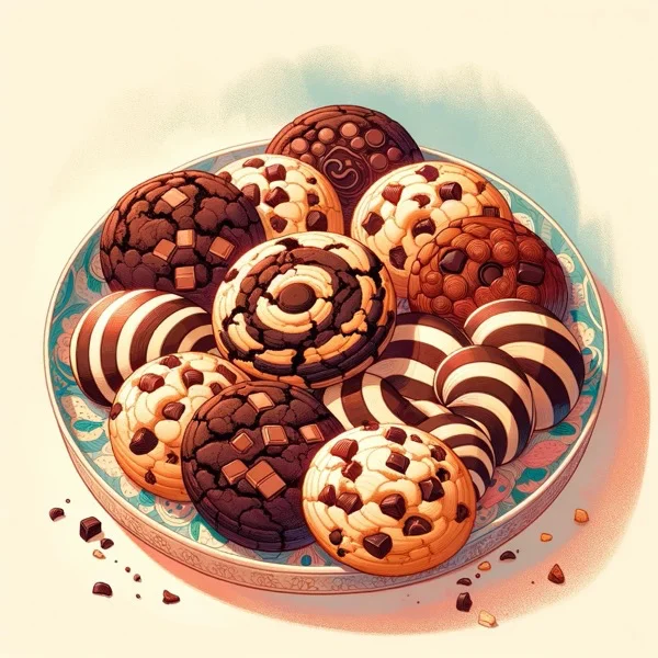 Cookies de chocolate y vainilla
